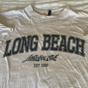 oversized H&M tee long beach